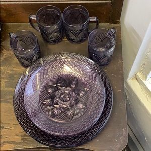 Glass plate set